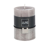 Candela grigio tortora cilindrica H10: candele di cera colorate J Line - 93328